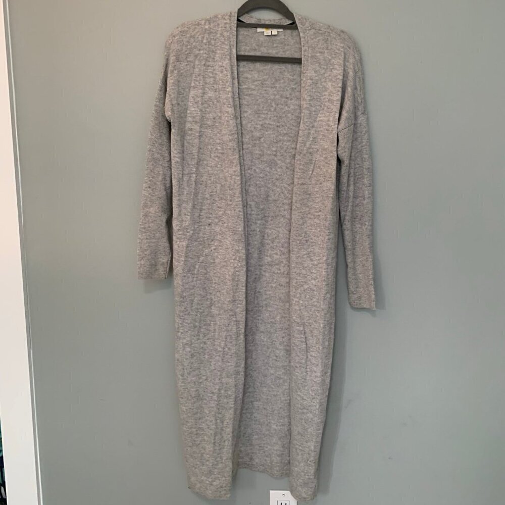 Boden‎ Womens Grey Wool Alpaca Blend Longline Duster Cardigan Sweater Small